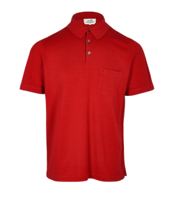 Hermès Polo Shirt, Mens, Cotton, Red, Sz XL, 2*