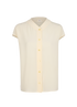 Hermes V-Neck Shirt, &pound;180, Clothing, Cream, Silk, Front view