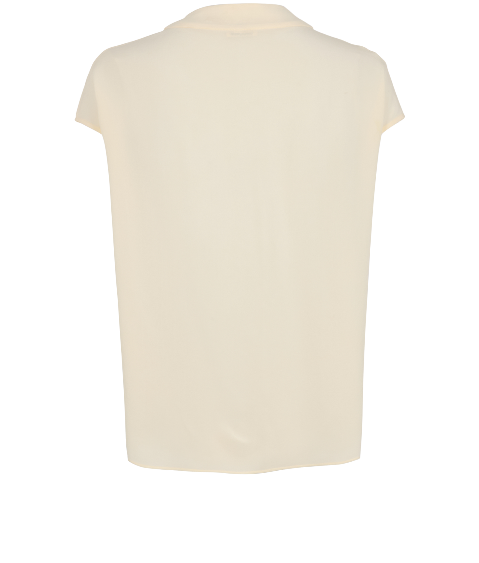 Hermes V-Neck Shirt, &pound;180, Clothing, Cream, Silk, Back view