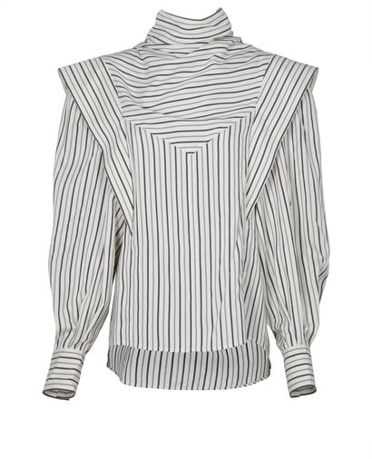 Isabel Marant Striped Asymmetric Shirt, front view