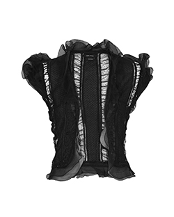 Isabel Marant Short Sleeve Lace Top, Cotton, Black, UK 10
