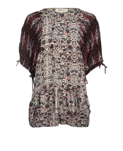 Isabel Marant Printed Blouse, Silk, Multi, Sz L, 2*