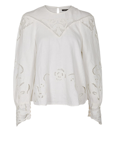 Isabel Marant Emmett Romantic Linen Blouse, front view