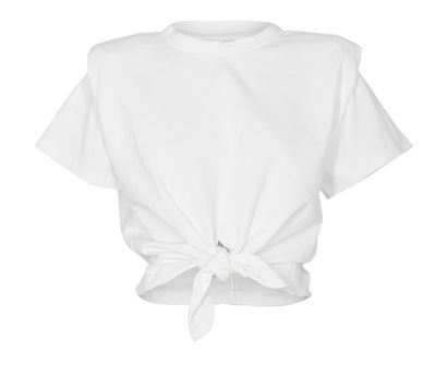 Isabel Marant Belita Shoulder Pad Knot T-Shirt, front view