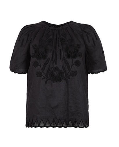 Isabel Marant Floral Lace Cut Out Top, front view