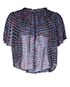 Isabel Marant Blue/Red/White Patterned Blouse, front view