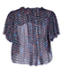 Isabel Marant Blue/Red/White Patterned Blouse, back view