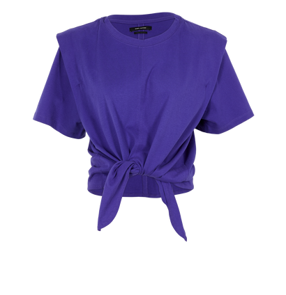 Isabel Marant Front-Split T-Shirt, &pound;40, Clothing, Purple, Cotton, Front view