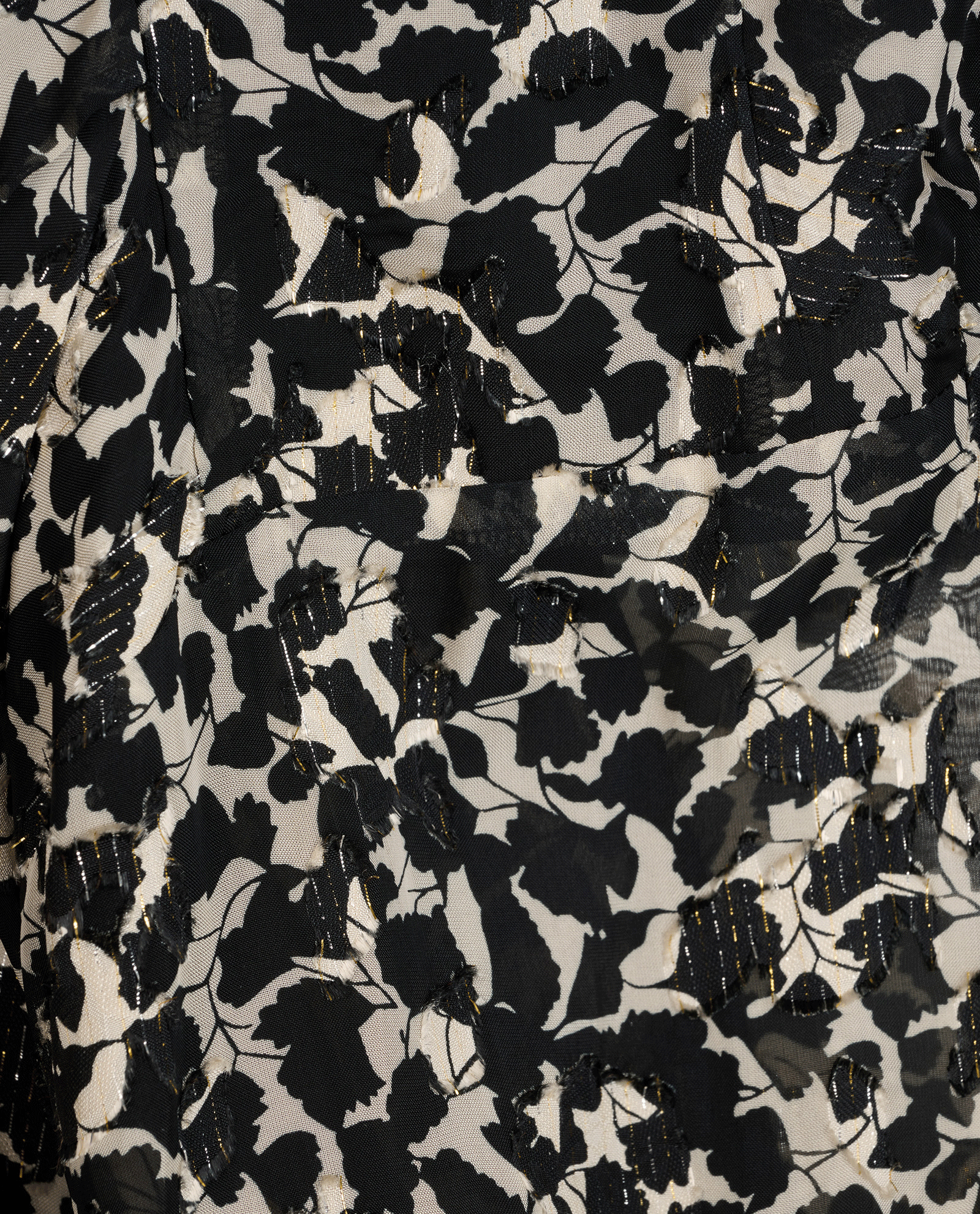 Isabel Marant Metallic Leaf Print Blouse, &pound;90, Clothing, Black, Silk, Other view