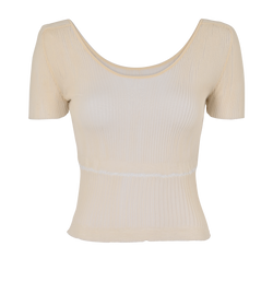 Jacquemus La Maille Sognu Top, Polyamide, Cream, UK10, 3*