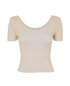 Jacquemus La Maille Sognu Top, £70, Clothing, Cream, Polyester (Polymer), Front view