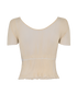 Jacquemus La Maille Sognu Top, £70, Clothing, Cream, Polyester (Polymer), Back view