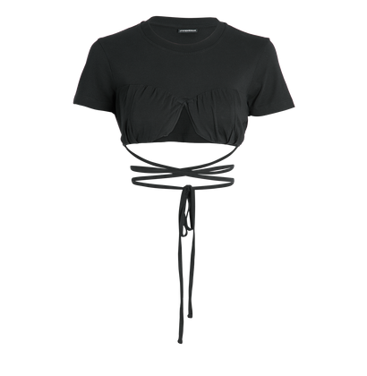 Jacquemus Le T-Shirt Baci Crop Top, front view