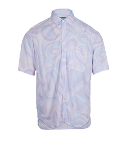 Jacquemus Le Papier Button Up Shirt, Mens, Silk, Multi, Sz M, 3*