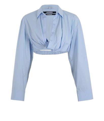 Jacquemus Le Chouchou Shirt, &pound;70, Clothing, Blue, Cotton, Front view