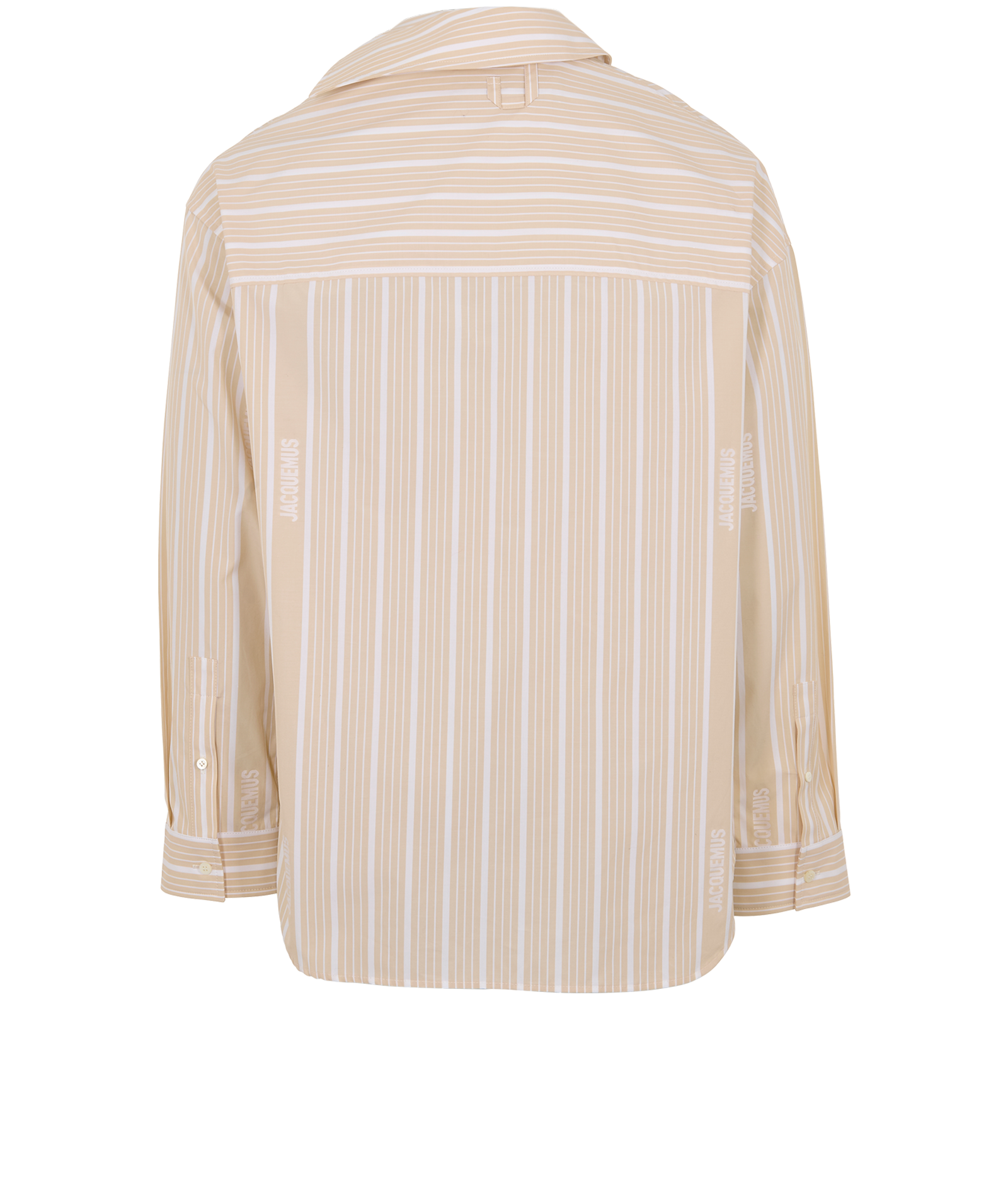 Jacquemus La Cuadro Men's Shirt, &pound;295, Clothing, Beige/White, Cotton, Back view