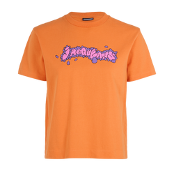 Jacquemus Desenho T-Shirt, Cotton, Orange, Sz S, 2*