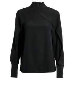 Joseph Bailie Blouse, Silk, Black, UK 8, 3*