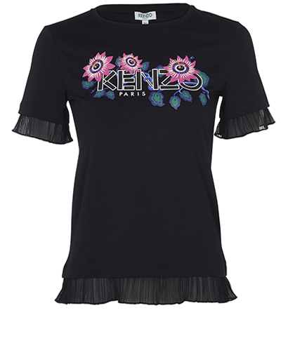 Kenzo Logo Frill T Shirt, front view