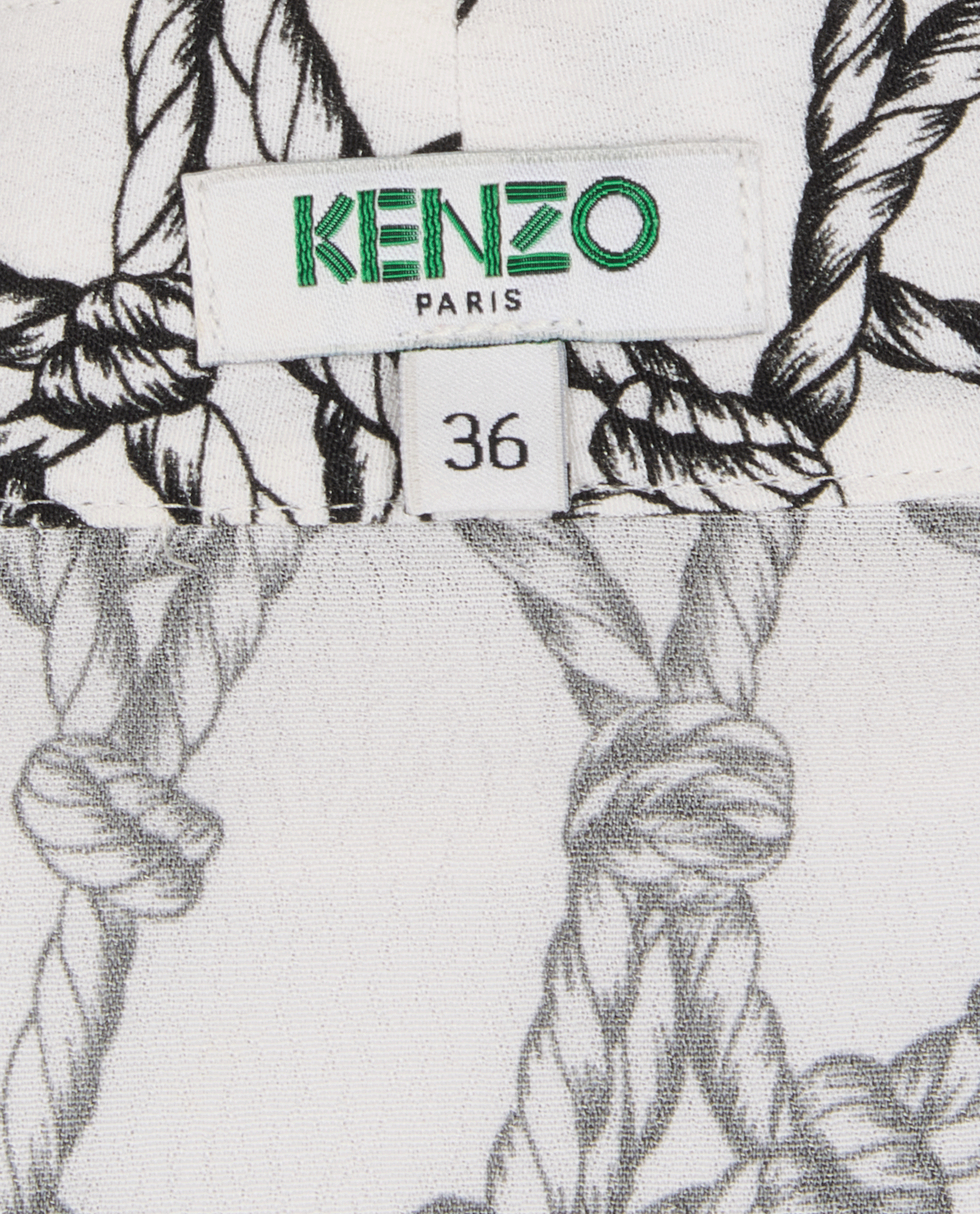 Kenzo Rope Print Sleeveless Blouse, &pound;90, Clothing, White, Viscose, Other view