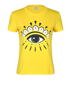 Kenzo Eye T-Shirt, Cotton, Yellow, Sz M, 3*