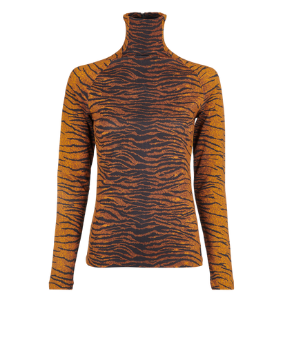 Kenzo High Collar Tiger Print Top, front view