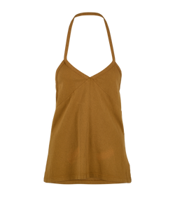Khaite Halterneck Top, Cotton, Brown, Sz S, 2*