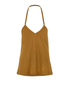 Khaite Halter Neck Top, Cotton, Brown, Sz S, 2*