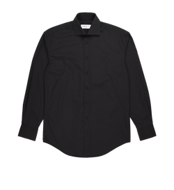 Saint Laurent Embroidered Logo Shirt, Mens, Cotton/Poly, Black, Sz S, 3*