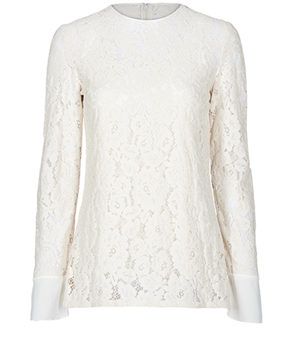 Lanvin Lace Long Sleeve Top, front view