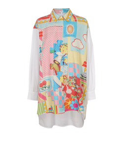 Loewe Doll House Oversized Shirt, Cotton/Silk, Multi, UK16, 2*