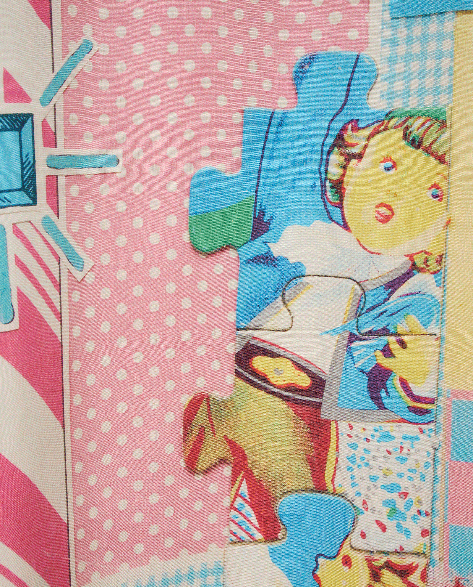 Loewe Doll House Oversized Shirt, &pound;180, Clothing, Blue/Pink/White, Cotton/Silk, Other view