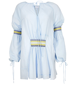 Loewe Long Sleeve Blouse, Cotton, Blue, UK 6