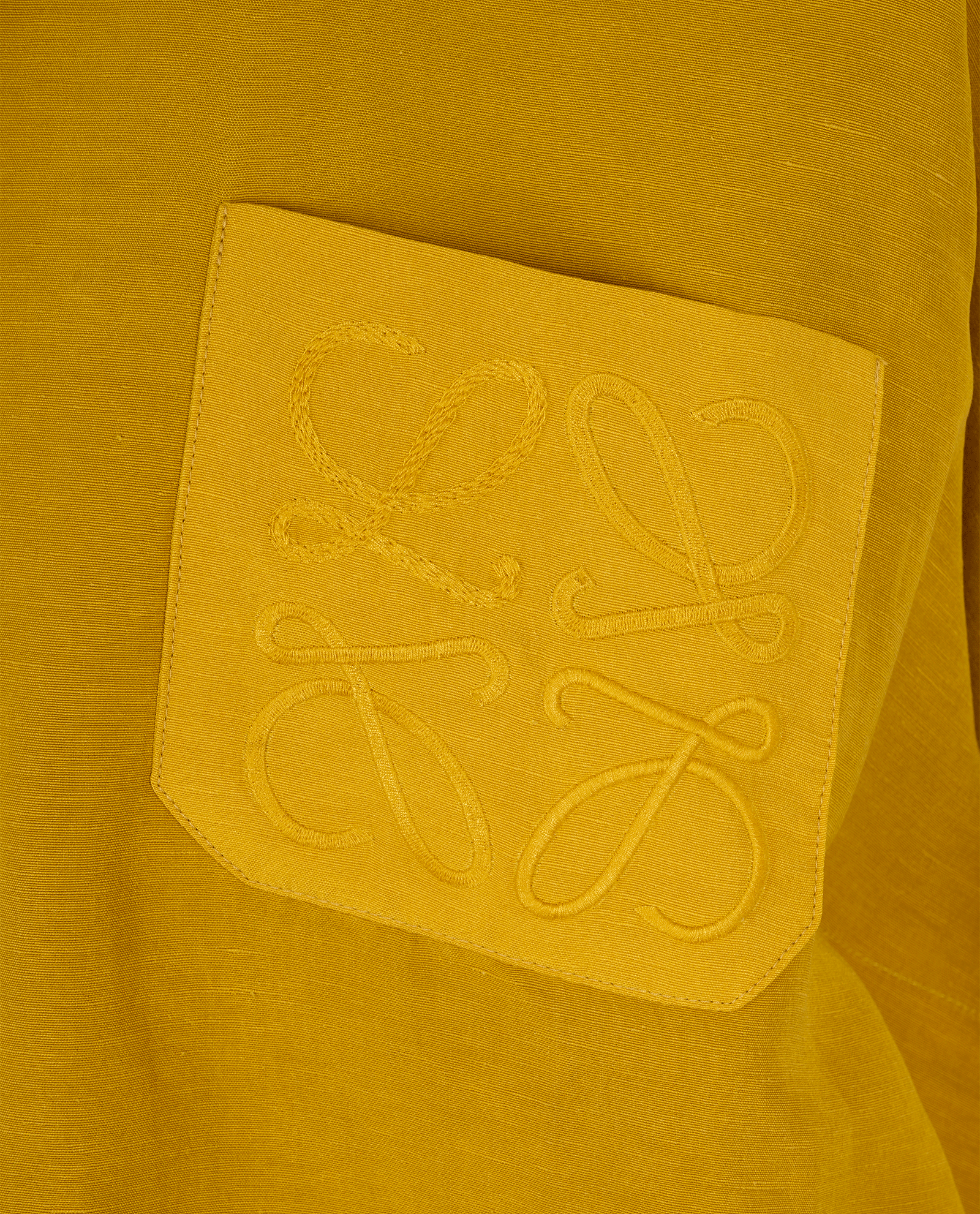 Loewe Anagram Cape Shirt, &pound;250, Clothing, Yellow, Linen/Silk, Other view