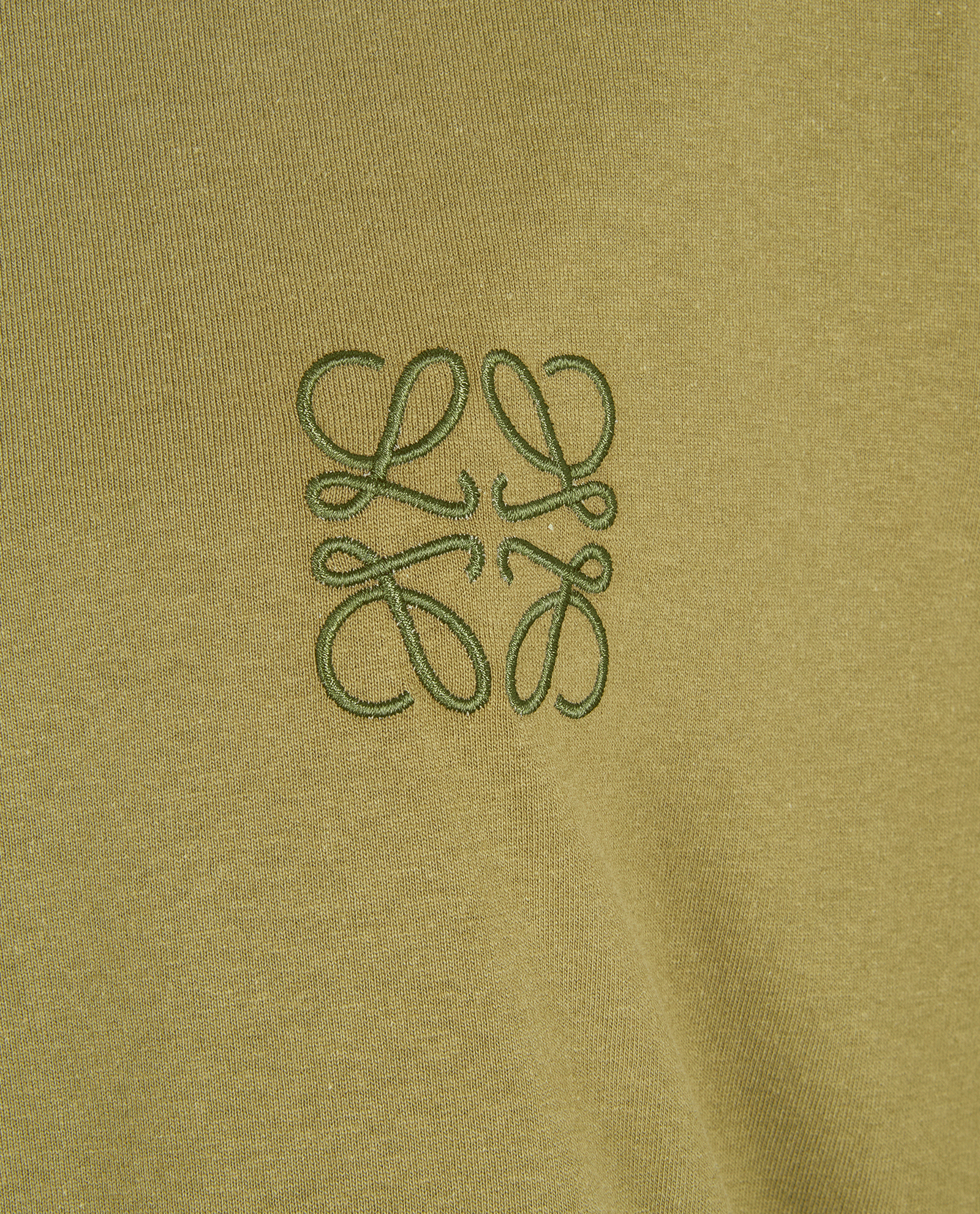 Loewe Embroidered Logo Oversized T-Shirt, &pound;180, Clothing, Khaki, Cotton, Other view