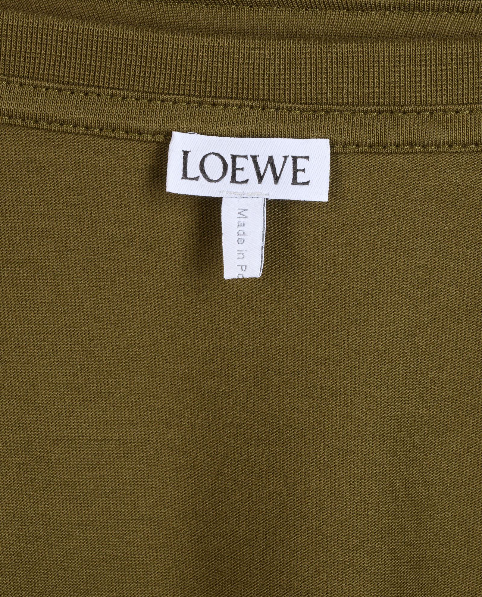 Loewe Anagram Embroidered T-Shirt, &pound;220, Clothing, Khaki, Cotton, Other view