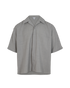 Loewe Anagram Oversized Short Sleeve Shirt, &pound;295, Clothing, Grey, Wool, Front view