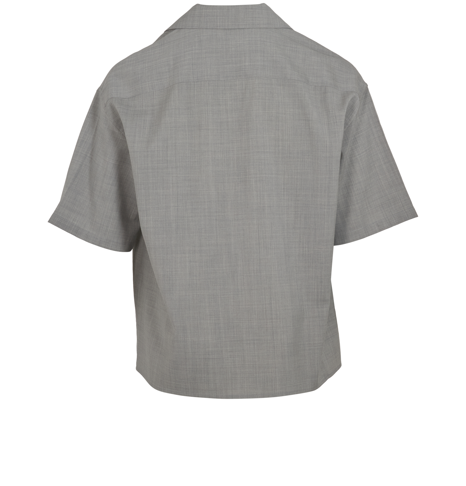 Loewe Anagram Oversized Short Sleeve Shirt, &pound;295, Clothing, Grey, Wool, Back view