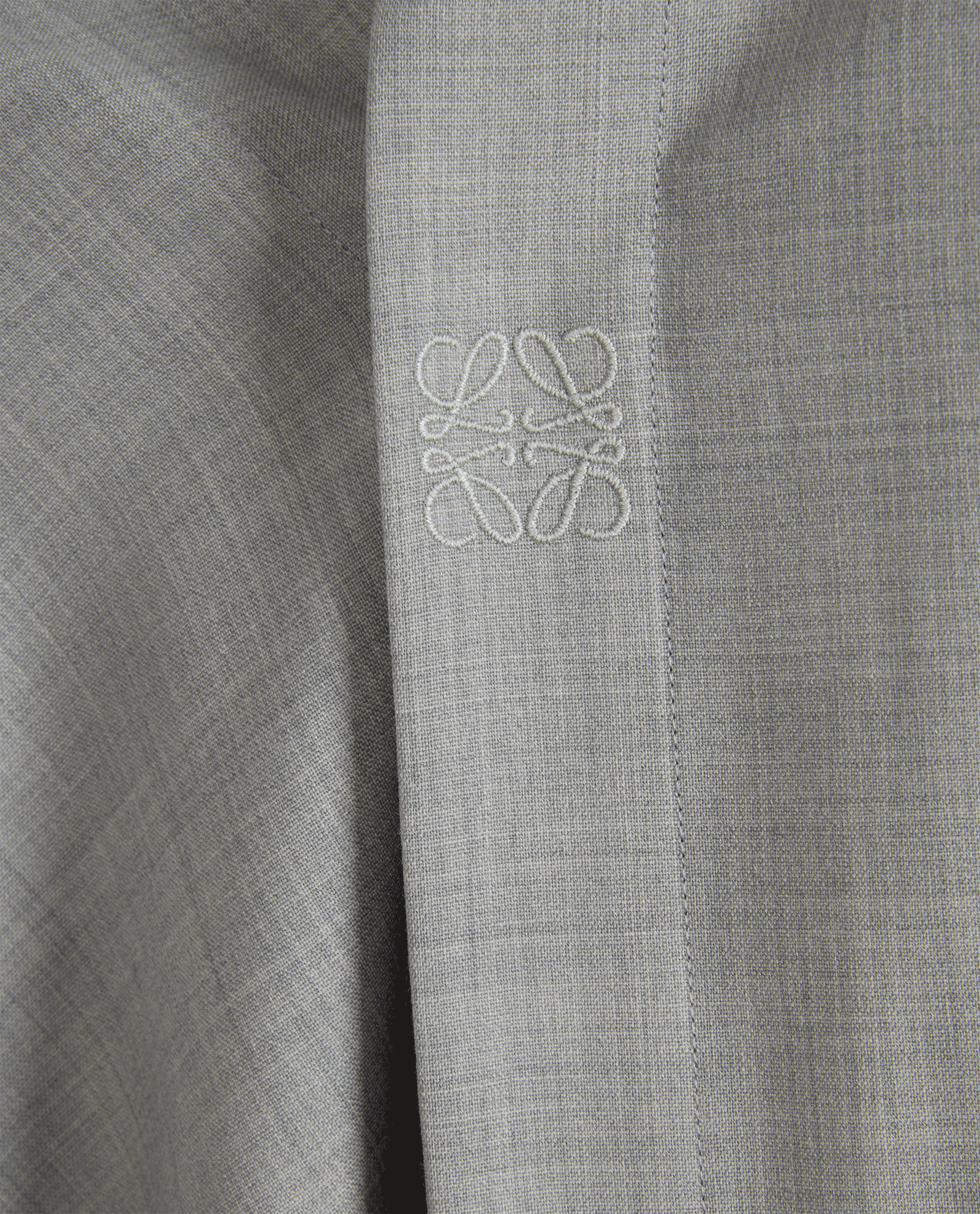 Loewe Anagram Oversized Short Sleeve Shirt, &pound;295, Clothing, Grey, Wool, Other view