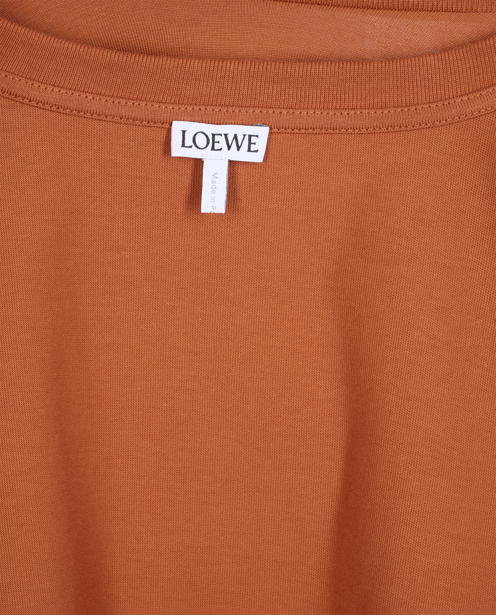 Loewe Anagram Embroidered Cropped T-Shirt, &pound;220, Clothing, Brown, Cotton, Other view