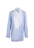 Loewe Asymmetric Shirt, &pound;150, Clothing, Blue/White, Cotton/Polyester (Polymer), Front view