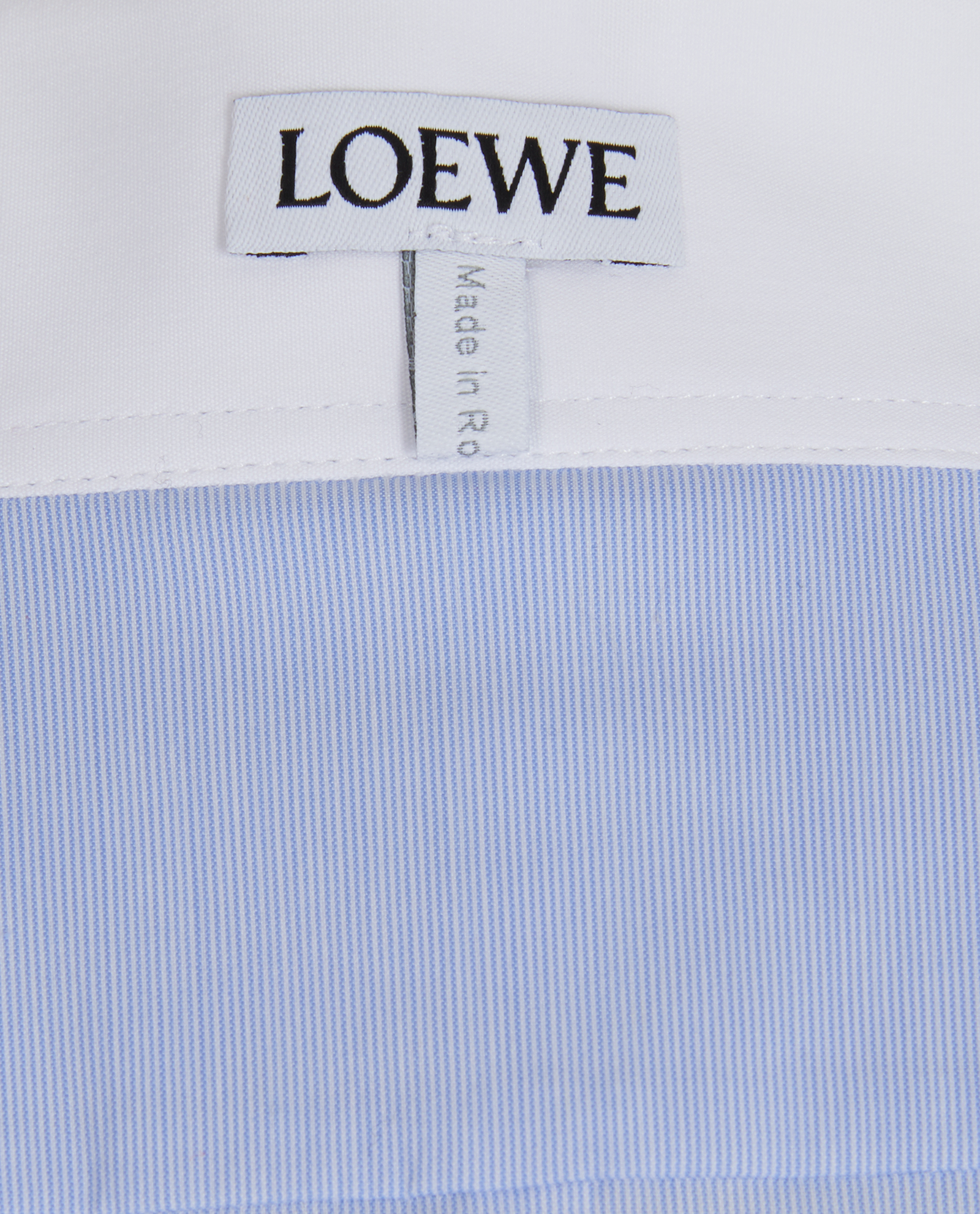 Loewe Asymmetric Shirt, &pound;150, Clothing, Blue/White, Cotton/Polyester (Polymer), Other view