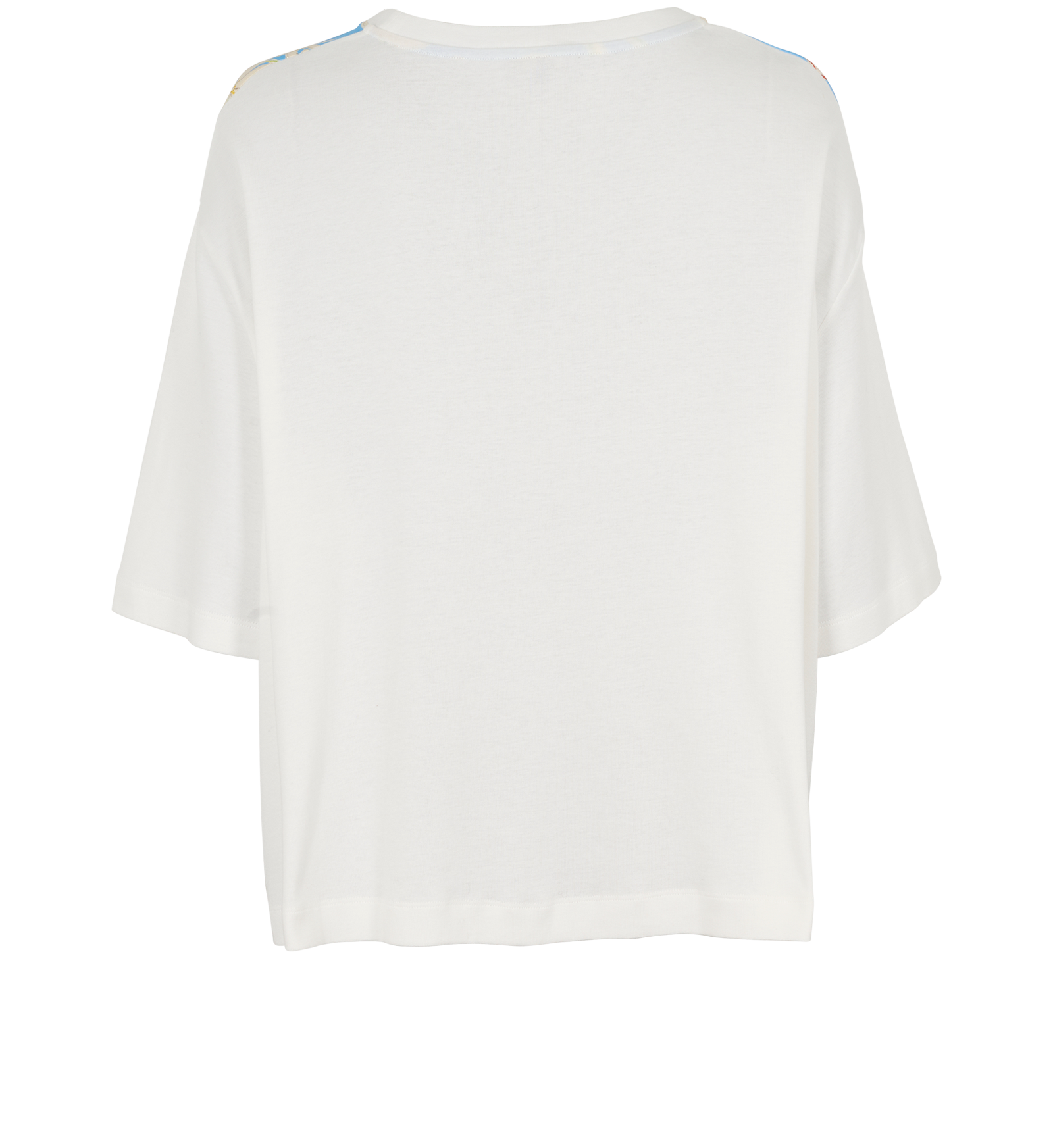 Loro Piana Floral Oversized T-Shirt, &pound;80, Clothing, Blue/White, Cotton/Silk, Back view