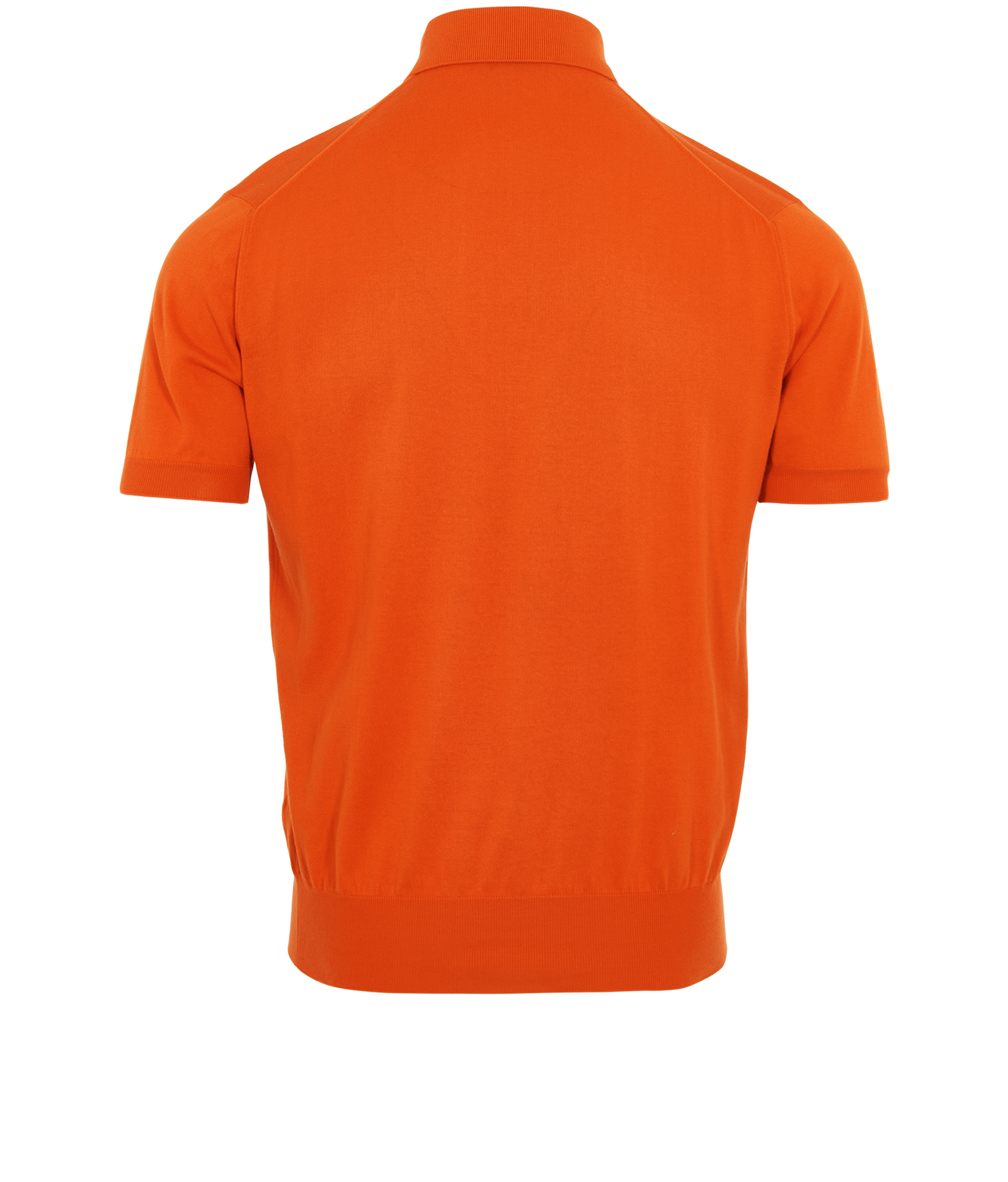 Loro Piana Knit Polo Shirt, &pound;195, Clothing, Orange, Cotton, Back view