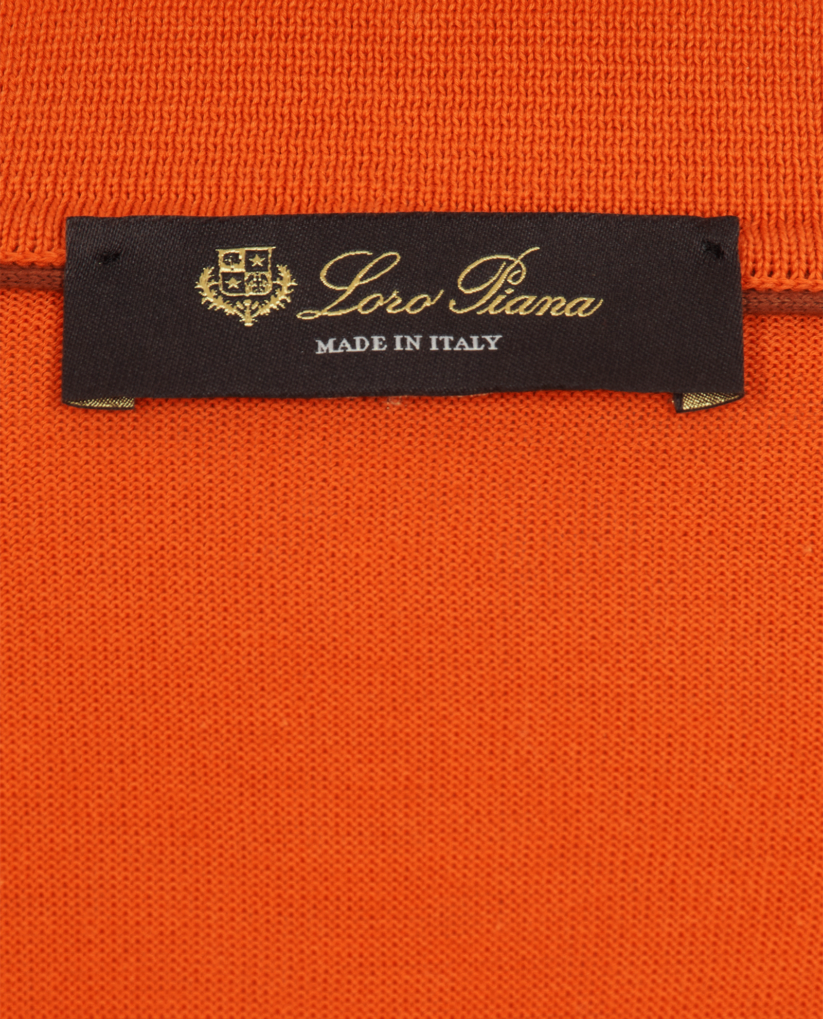 Loro Piana Knit Polo Shirt, &pound;195, Clothing, Orange, Cotton, Other view