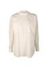 Loro Piana Utility Collarless Shirt, &pound;160, Clothing, White, Cotton, Front view