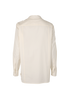 Loro Piana Utility Collarless Shirt, &pound;160, Clothing, White, Cotton, Back view