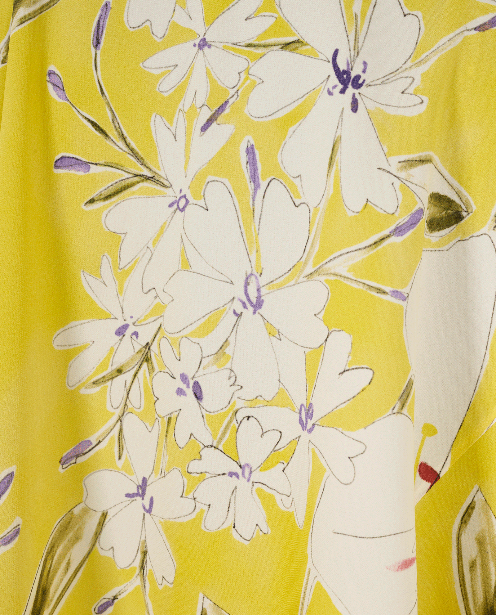 Loro Piana Floral Blouse, &pound;150, Clothing, Yellow, Silk, Other view