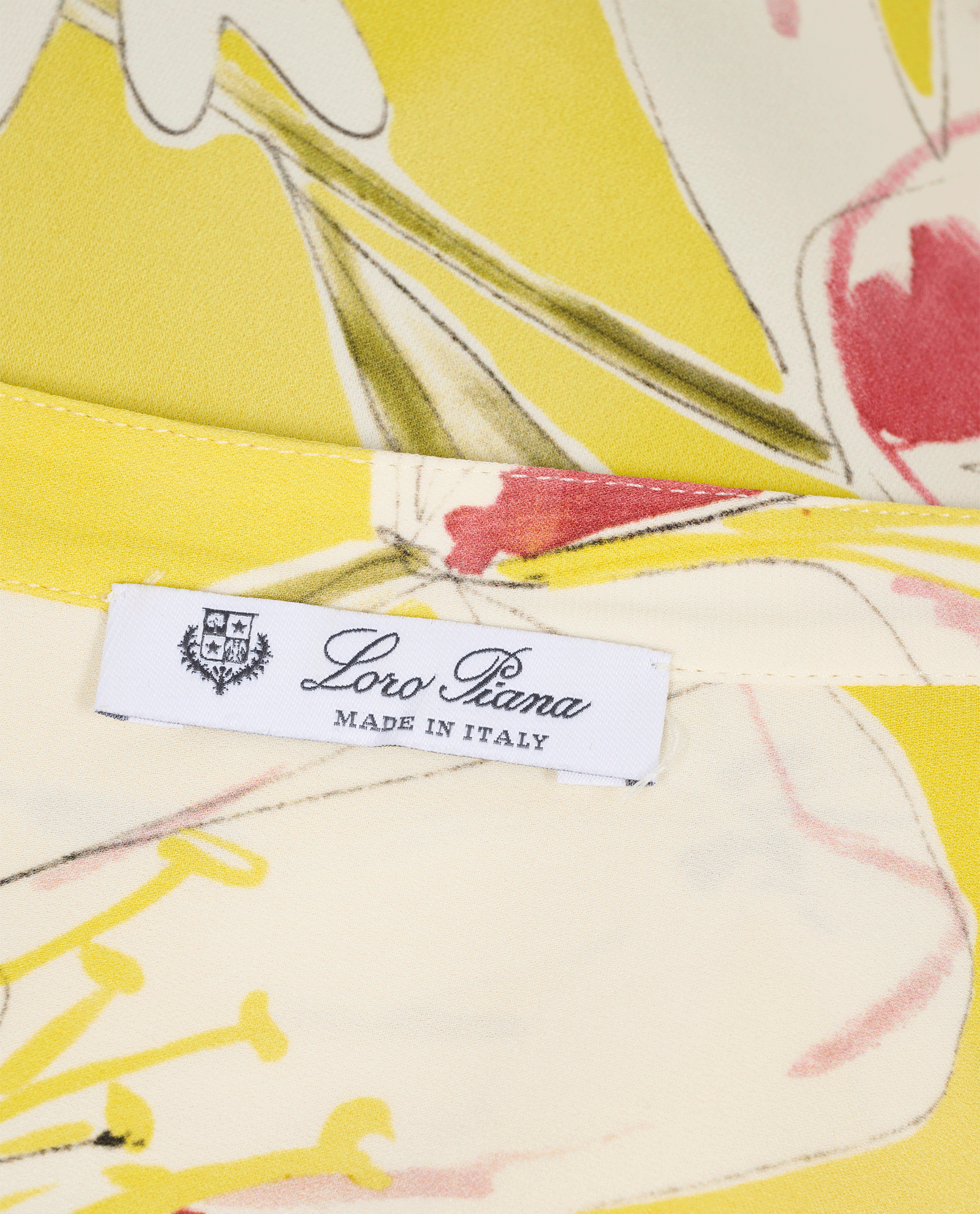 Loro Piana Floral Blouse, &pound;150, Clothing, Yellow, Silk, Other view