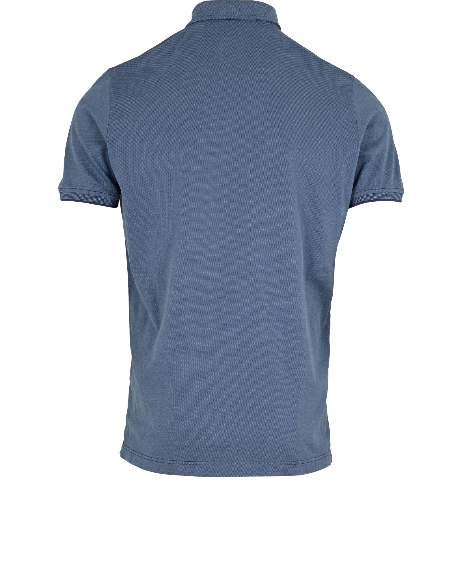 Loro Piana Logo Embroidered Polo Shirt, &pound;180, Clothing, Blue, Cotton/Silk, Back view